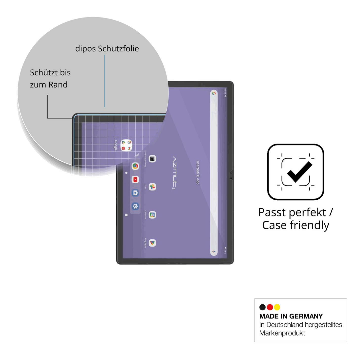 Besonders flexibler Displayschutz mit Anti-Shock-Schicht im Materialmix