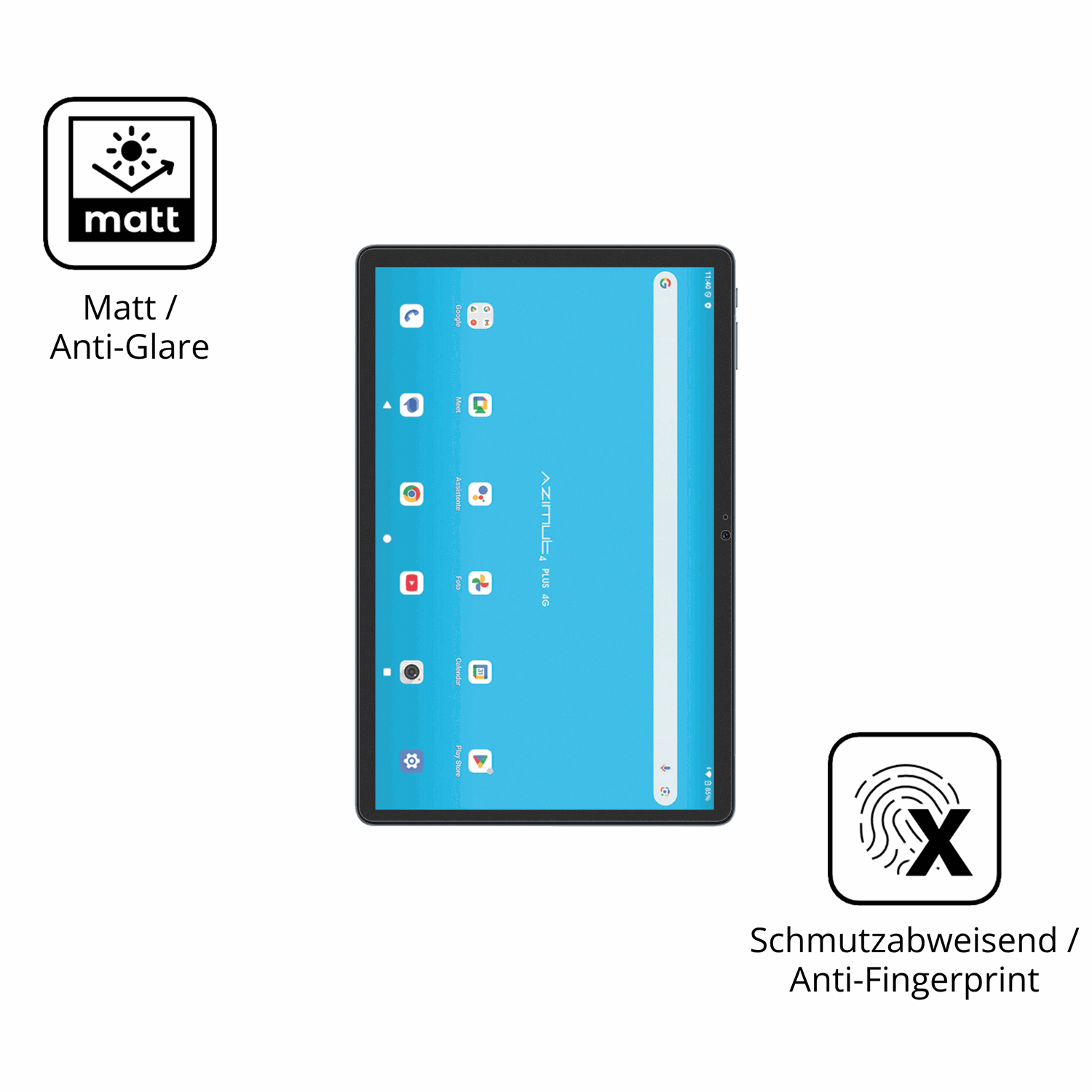 9H Hartbeschichtete, flexible Folie passend zugeschnitten für Mediacom SmartPad Azimut 4 Plus