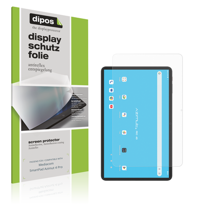 Matte Displayschutzfolie von dipos passend für Mediacom SmartPad Azimut 4 Pro, präziser Zuschnitt und blasenfrei montiert