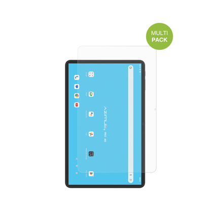 MediacomSmartPad Azimut 4 Pro mit aufgebrachter dipos Displayschutzfolie, die lästige Fingerabdrücke minimiert
