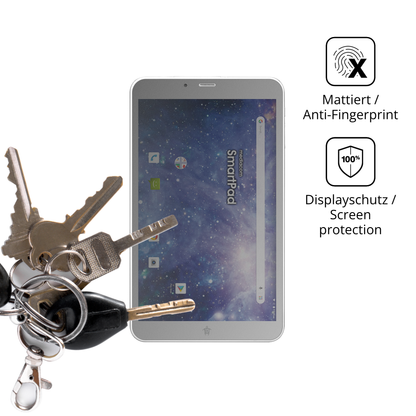 dipos Displayschutz für Mediacom SmartPad YIO 8, mattierte Oberfläche, Blickschutzfilter und perfekter Passform