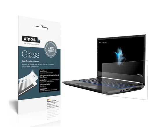 Matte Displayschutzfolie von dipos passend für Medion Erazer P15609, 9H kratzfest und blasenfrei montiert