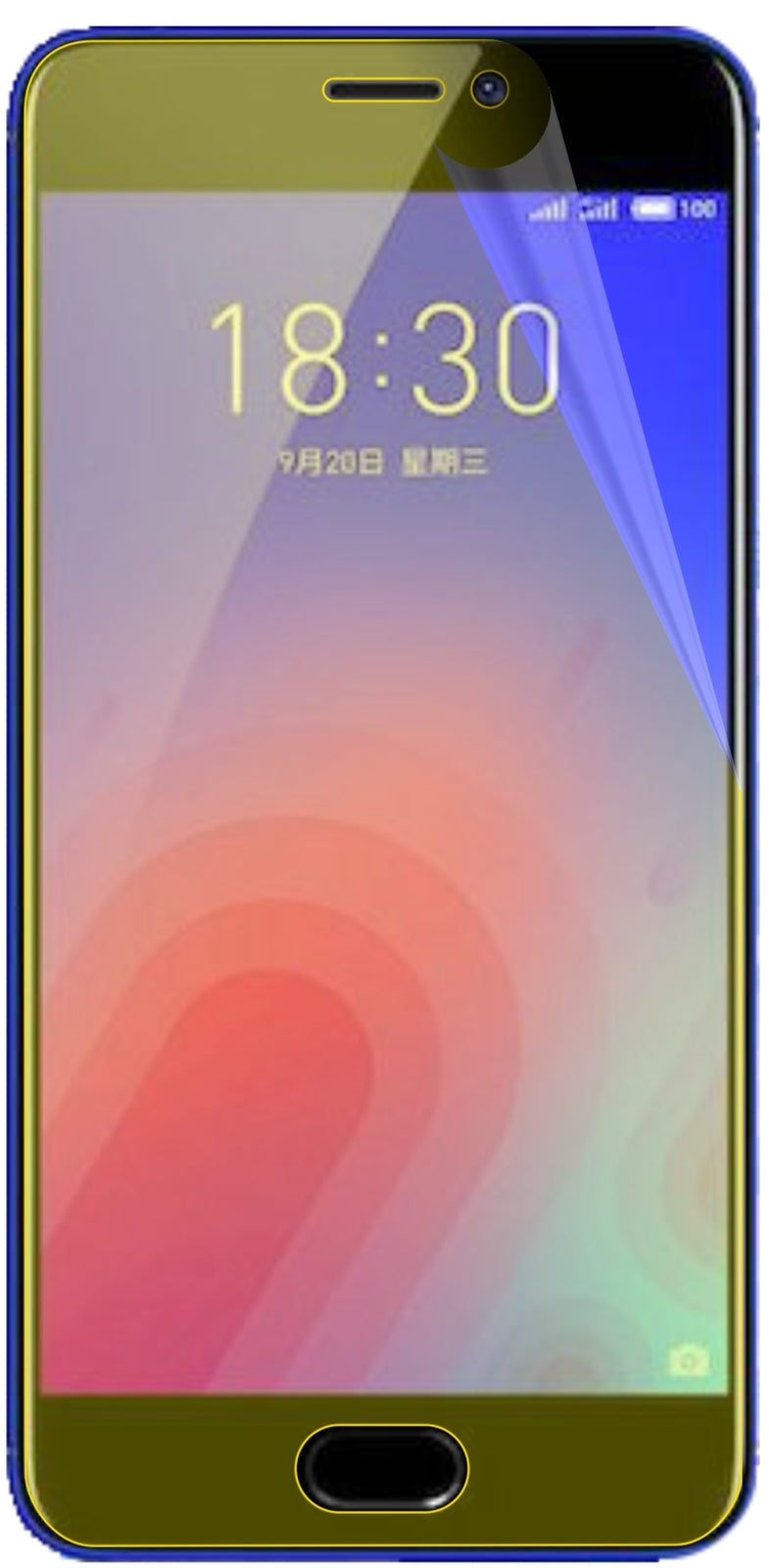 dipos Displayschutz für Meizu M6, transparente Oberfläche, geringe Dicke und perfekte Passform