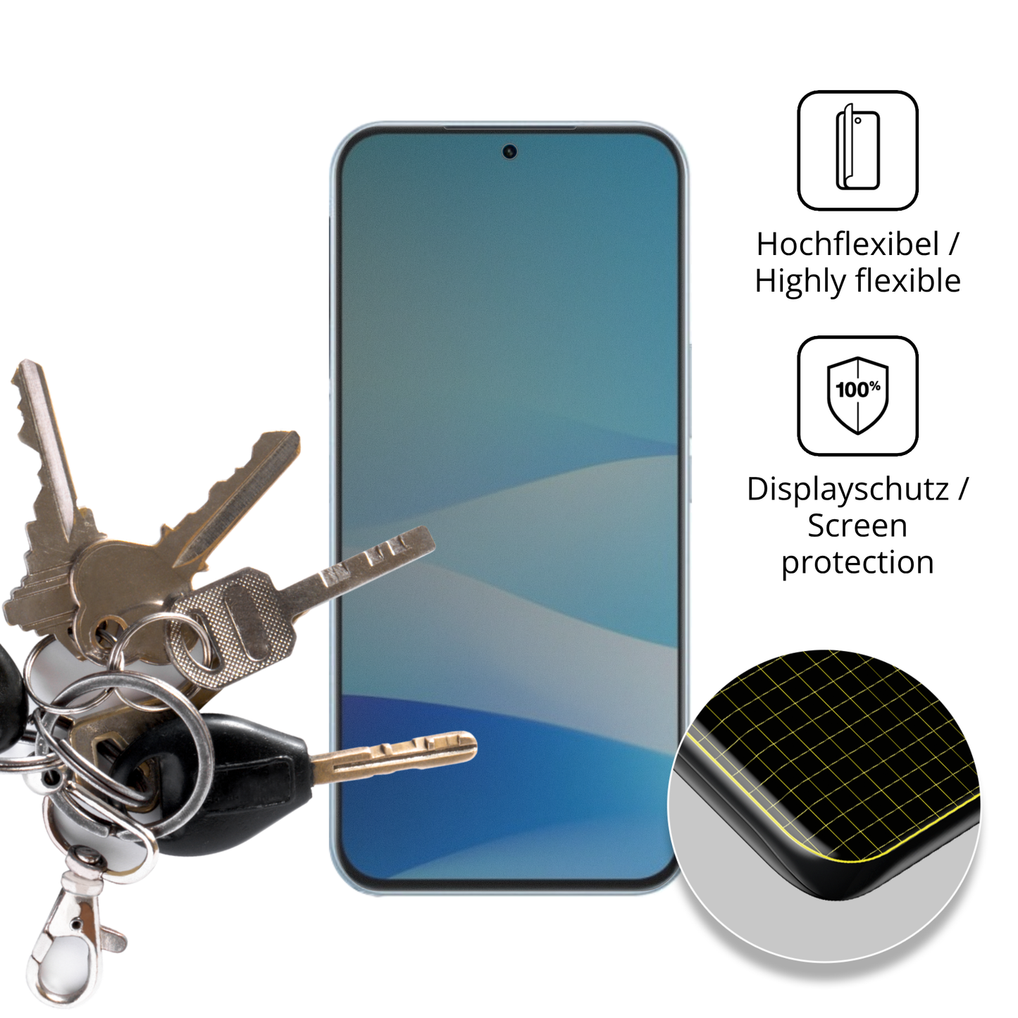 dipos Displayschutz für Meizu Note 16 Pro, mit Blickschutzfilter und perfekter Passform auch für die Rundungen