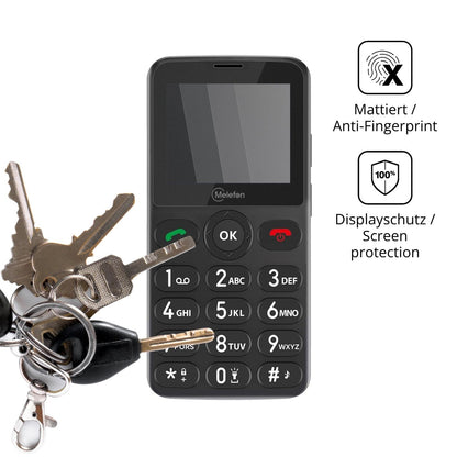dipos Displayschutz für Melefon D112, mattierte Oberfläche, Blickschutzfilter und perfekter Passform
