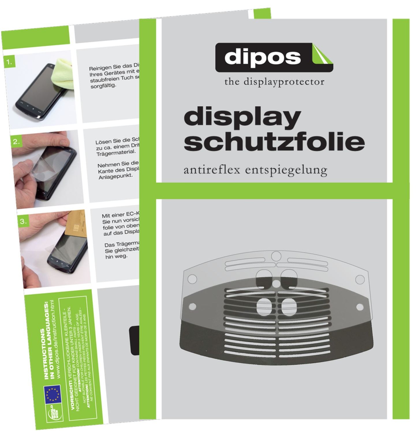 Matte Displayschutzfolie von dipos passend für Melitta Caffeo Barista F731 Tropfblech, präziser Zuschnitt und blasenfrei montiert