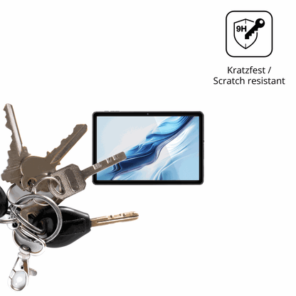 dipos Displayschutz für Mentume K50 10.1, transparente Oberfläche, perfekte Passform auch für die Rundungen