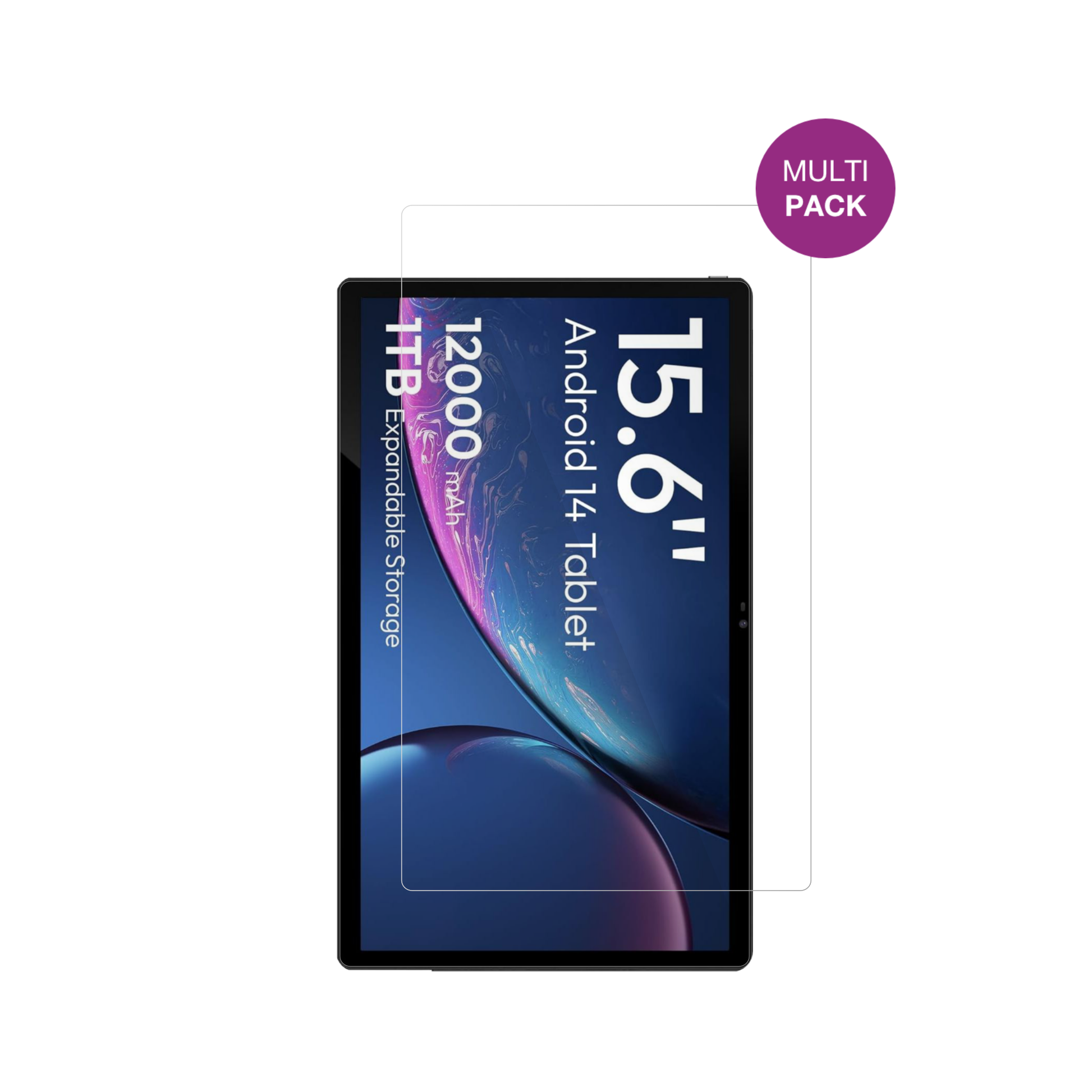 meswao15.6 zoll mit aufgebrachter dipos Displayschutzfolie, glasklare Darstellung ohne Einschränkungen