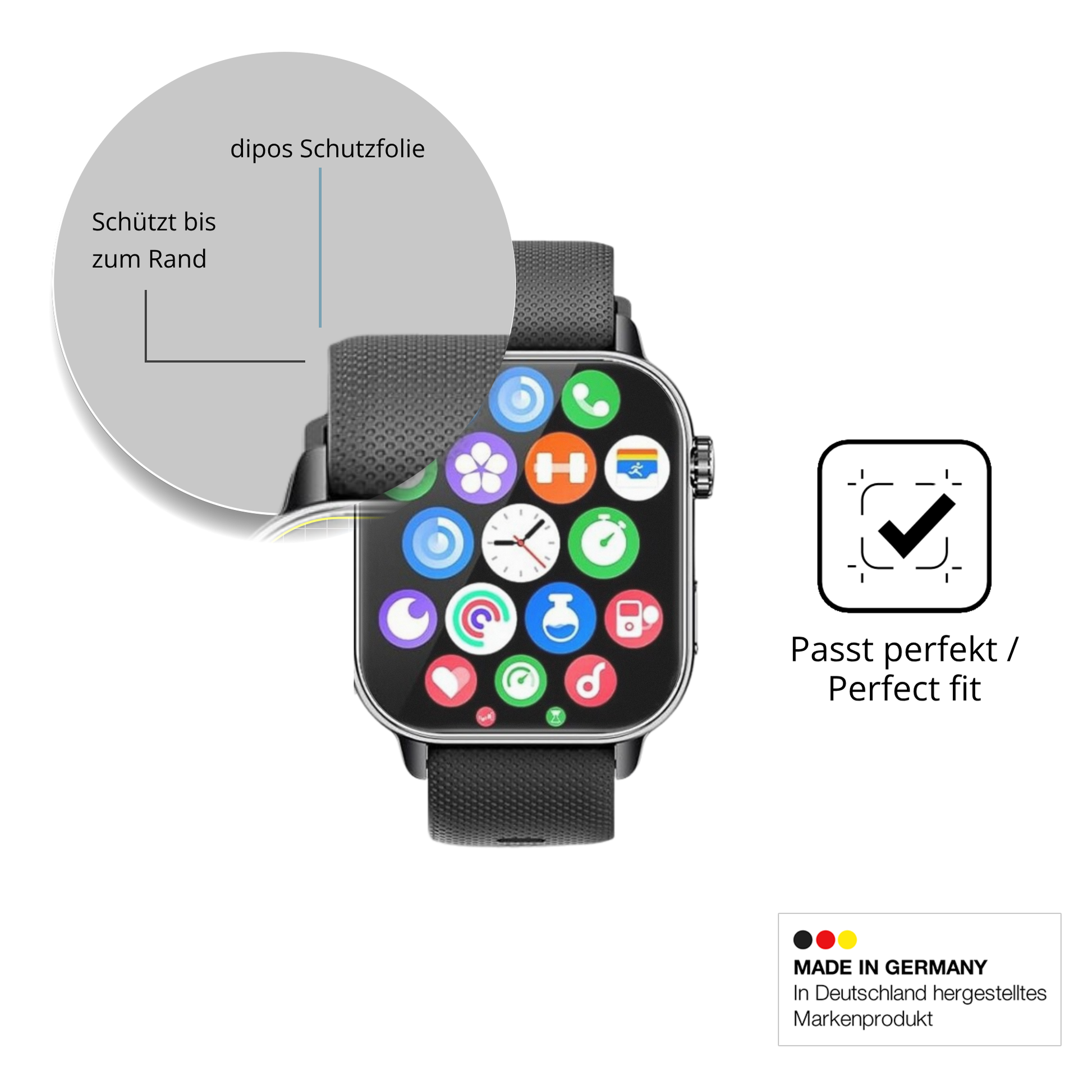 Besonders flexibler Displayschutz mit Anti-Shock-Schicht im Materialmix