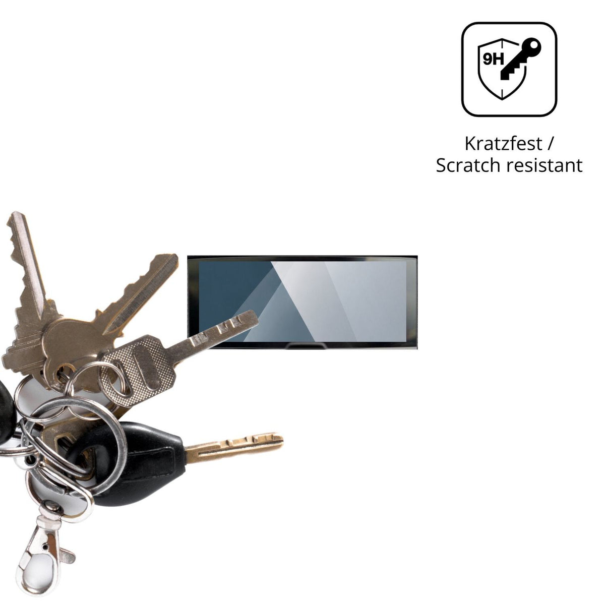dipos Displayschutz für MG S5 EV ZS3E, transparente Oberfläche, perfekte Passform auch für die Rundungen