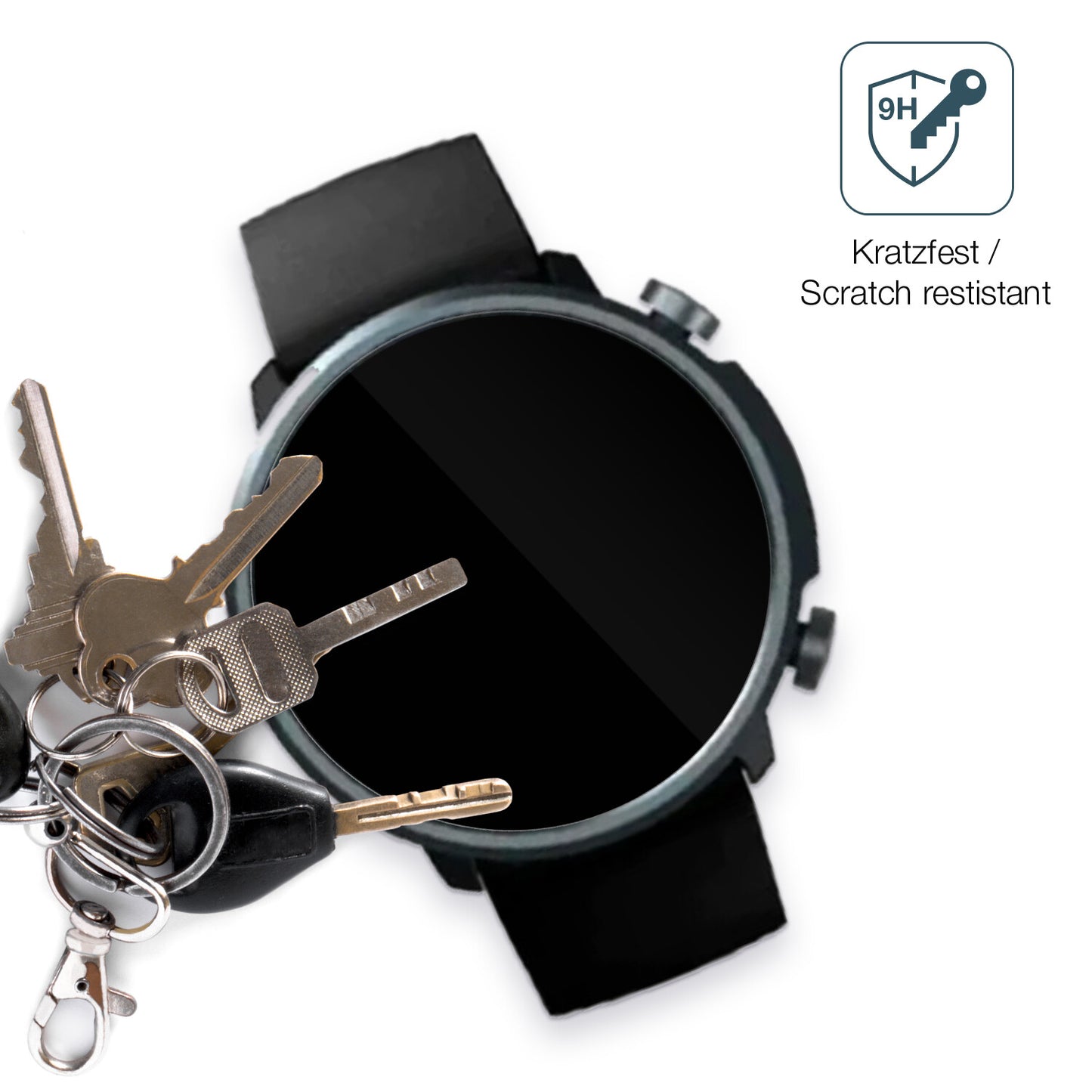 dipos Displayschutz für Mibro Watch A1, transparente Oberfläche, perfekte Passform auch für die Rundungen