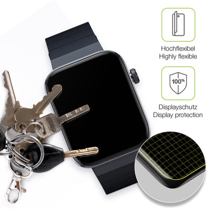 dipos Displayschutz für Mibro Watch T1, transparente Oberfläche, perfekte Passform auch für die Rundungen