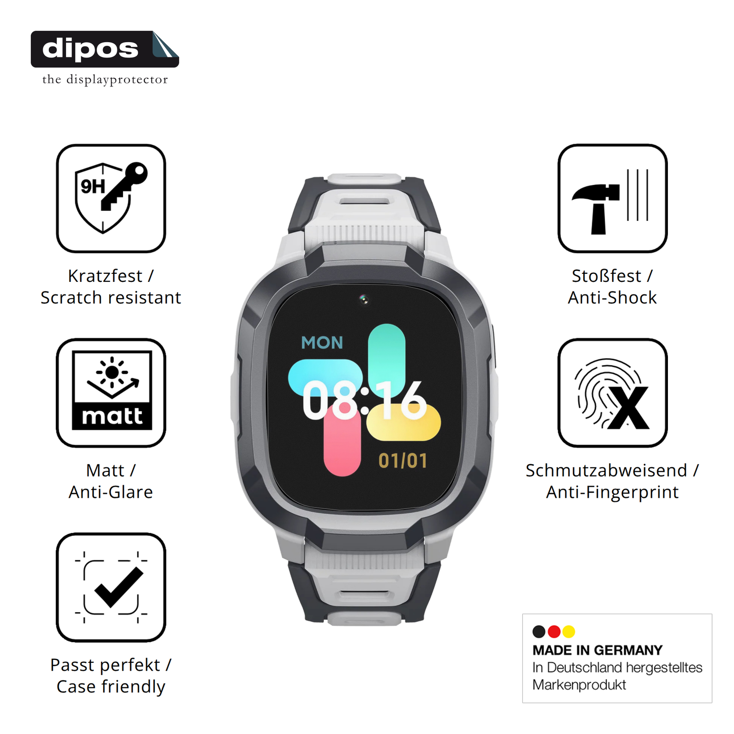 Displayschutz hergestellt in Deutschland, höchste Qualität made in Germany