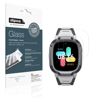 Klare Displayschutzfolie von dipos passend für mibrop6, 9H kratzfest und blasenfrei montiert