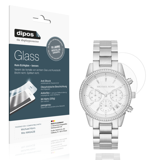 Matte Displayschutzfolie von dipos passend für michael korsritz mk6428, 9H kratzfest und blasenfrei montiert