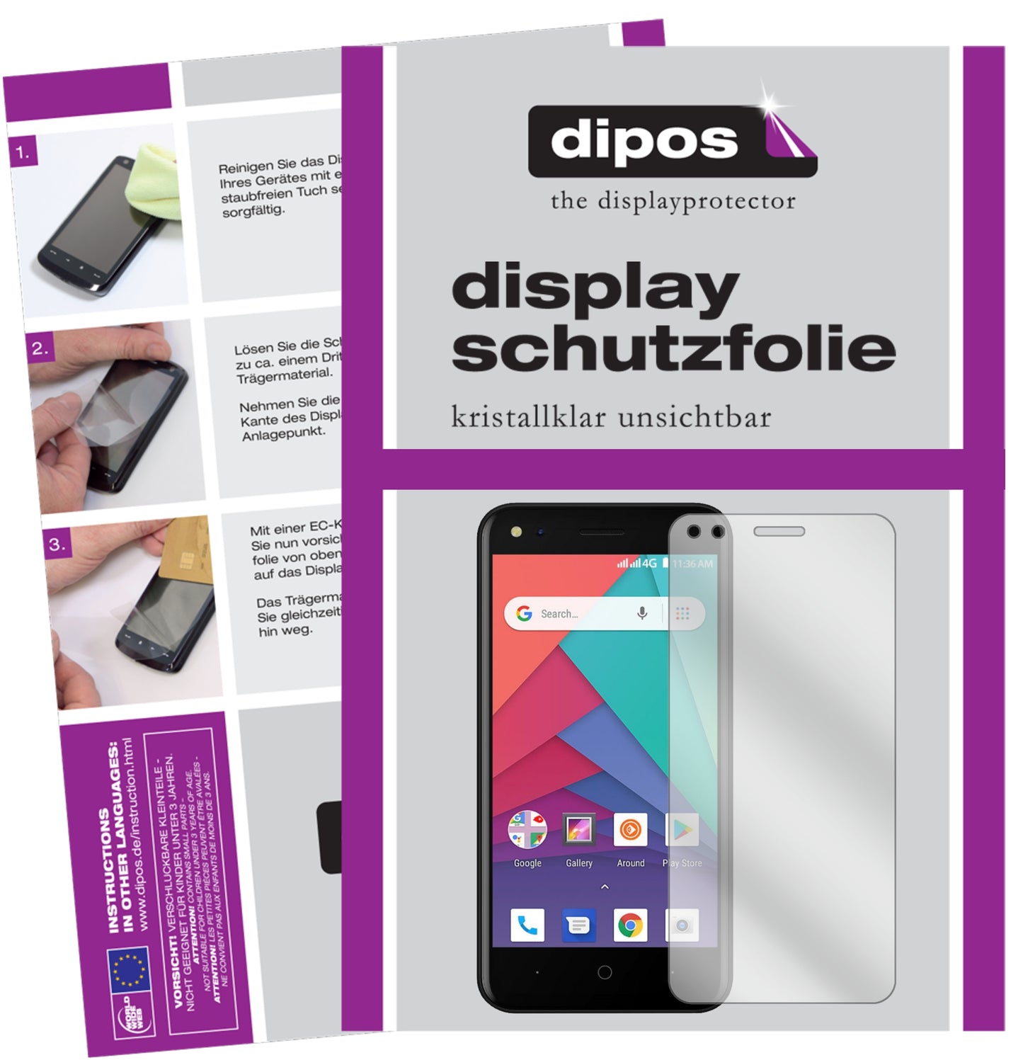 Kristallklare, dünne Schutzfolie: Kratzfest & passgenau für Micromax-Bharat Go