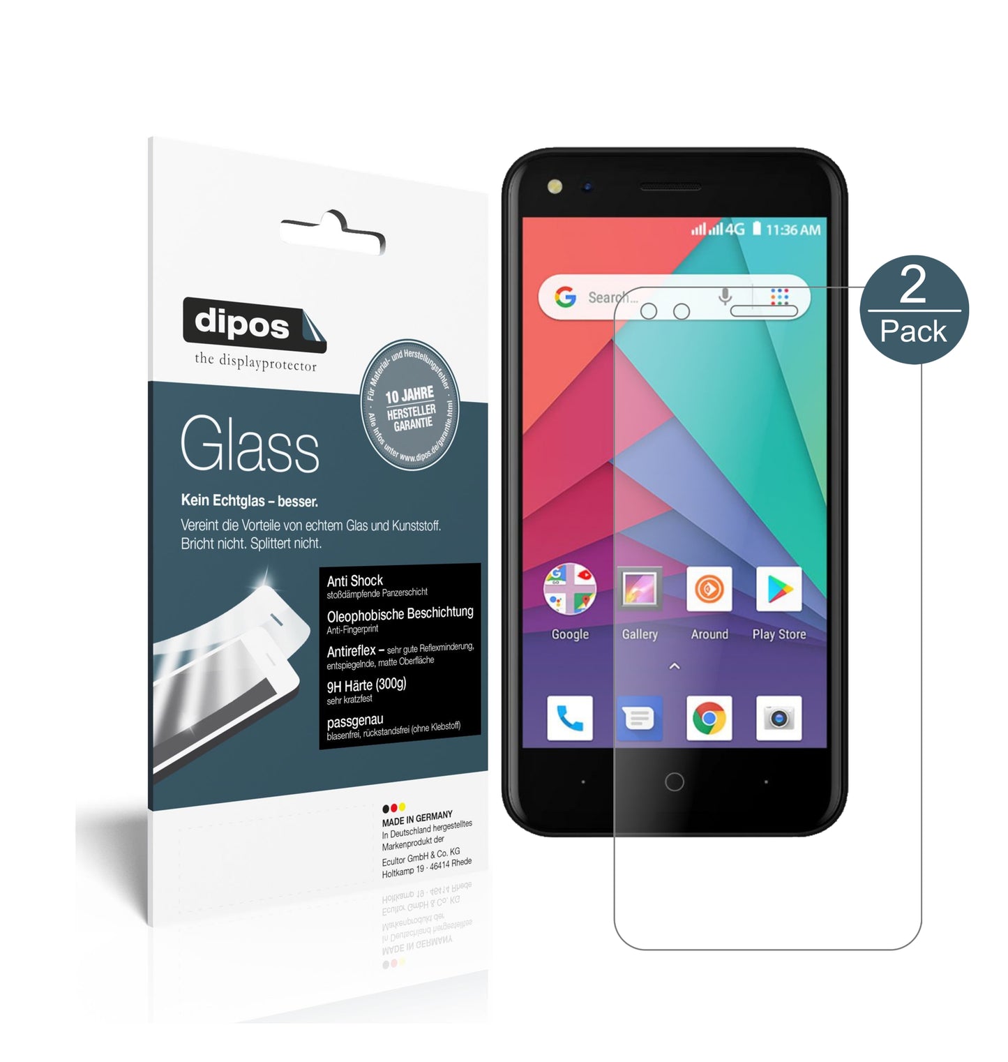 Mattes Panzerglas: Schutz vor Brüchen, Fingerabdrücken und Bildschirmblendung für Micromax-Bharat Go