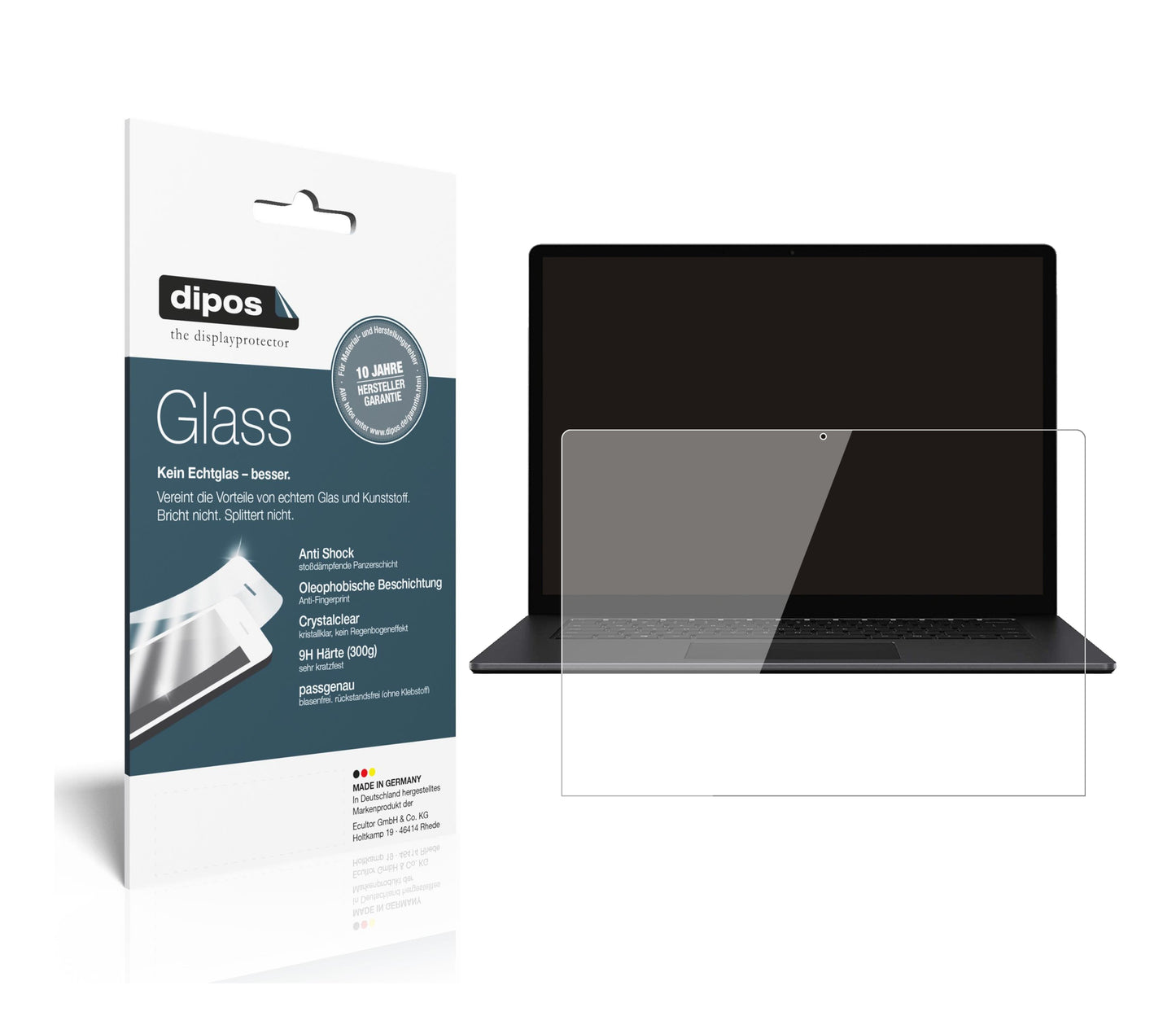 2x 9H Schutzfolie für Microsoft Surface 4 15 Zoll Panzerfolie