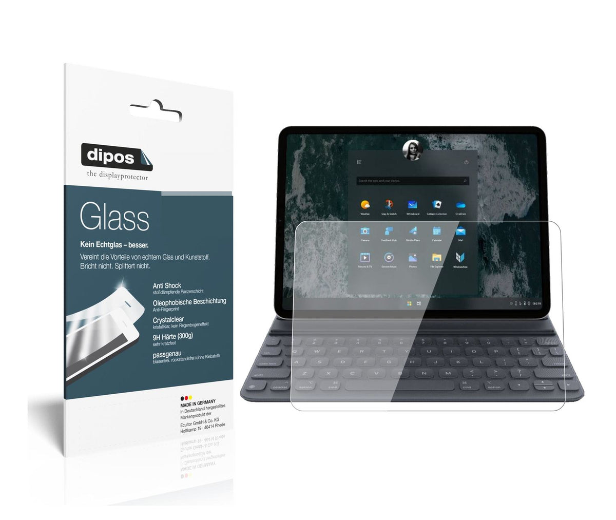 1x 9H Schutzfolie für Microsoft Surface Pro 7 Panzerfolie