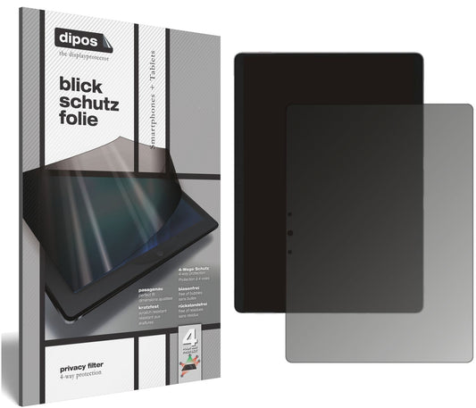 Blickschutzfolie von dipos passend für Microsoft Surface Pro 8 13 Zoll, präziser Zuschnitt und blasenfrei montiert