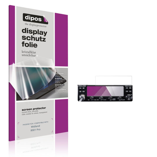 2x Schutzfolie klar für Midland 8001 Pro Display-Schutzfolie