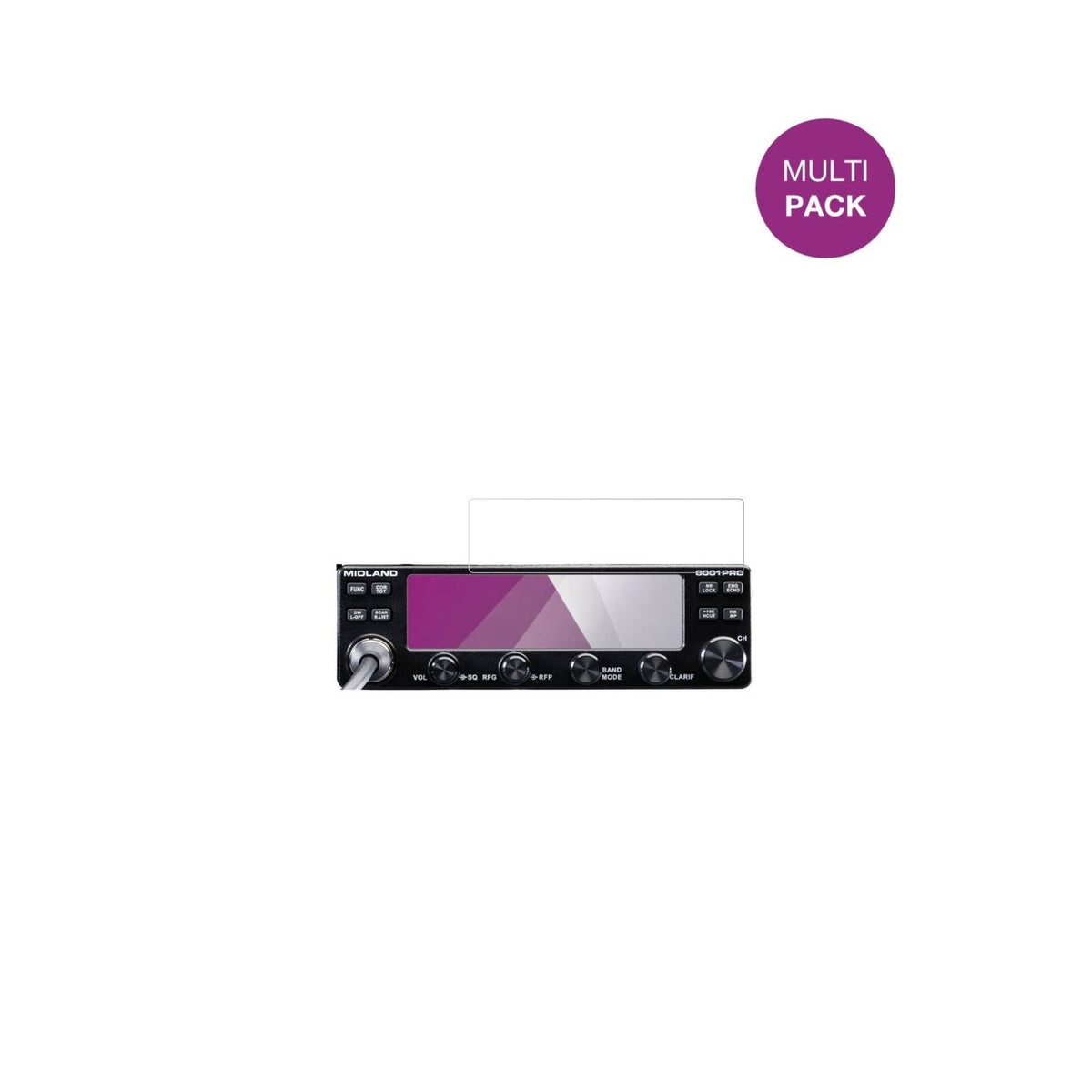 2x Schutzfolie klar für Midland 8001 Pro Display-Schutzfolie