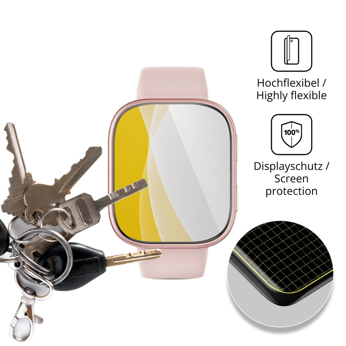 dipos Displayschutz für Mingtawn Q888, transparente Oberfläche, geringe Dicke und perfekte Passform