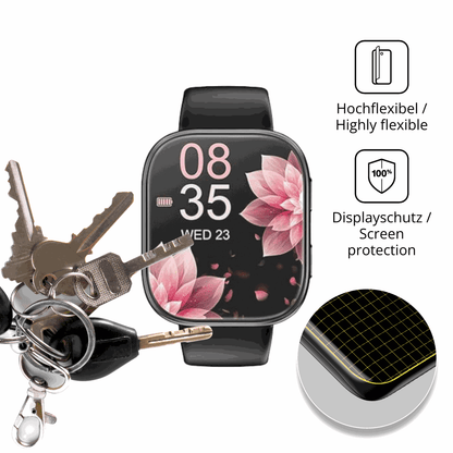 dipos Displayschutz f�r Mingtawn T8 1.83 Zoll, transparente Oberfl�che, perfekte Passform auch f�r die Rundungen