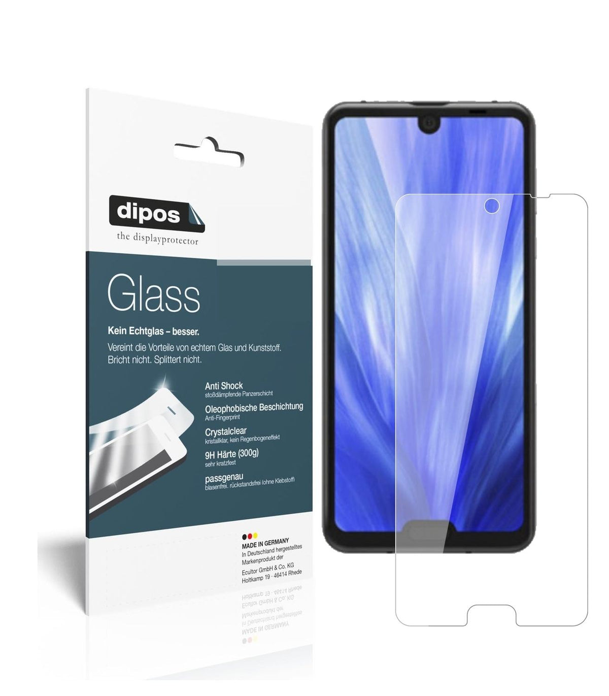 1x 9H Schutzfolie für Sharp Aquos R3 Panzerfolie