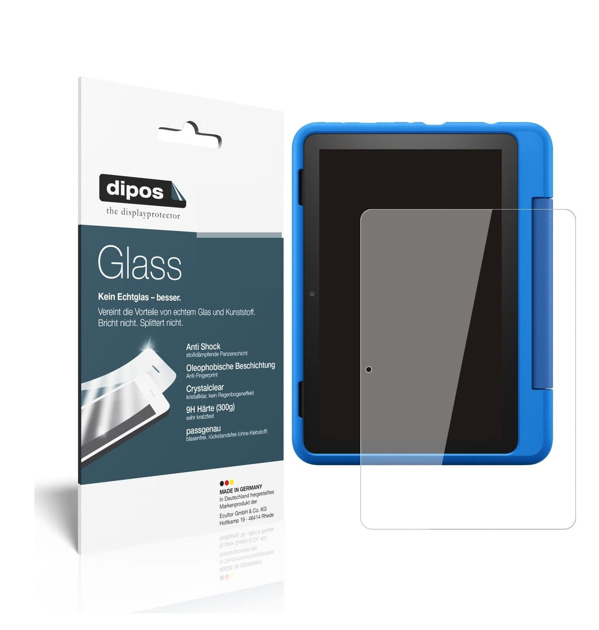 1x 9H Schutzfolie für Amazon Fire HD 8 Kids Pro-Tablet Panzerfolie