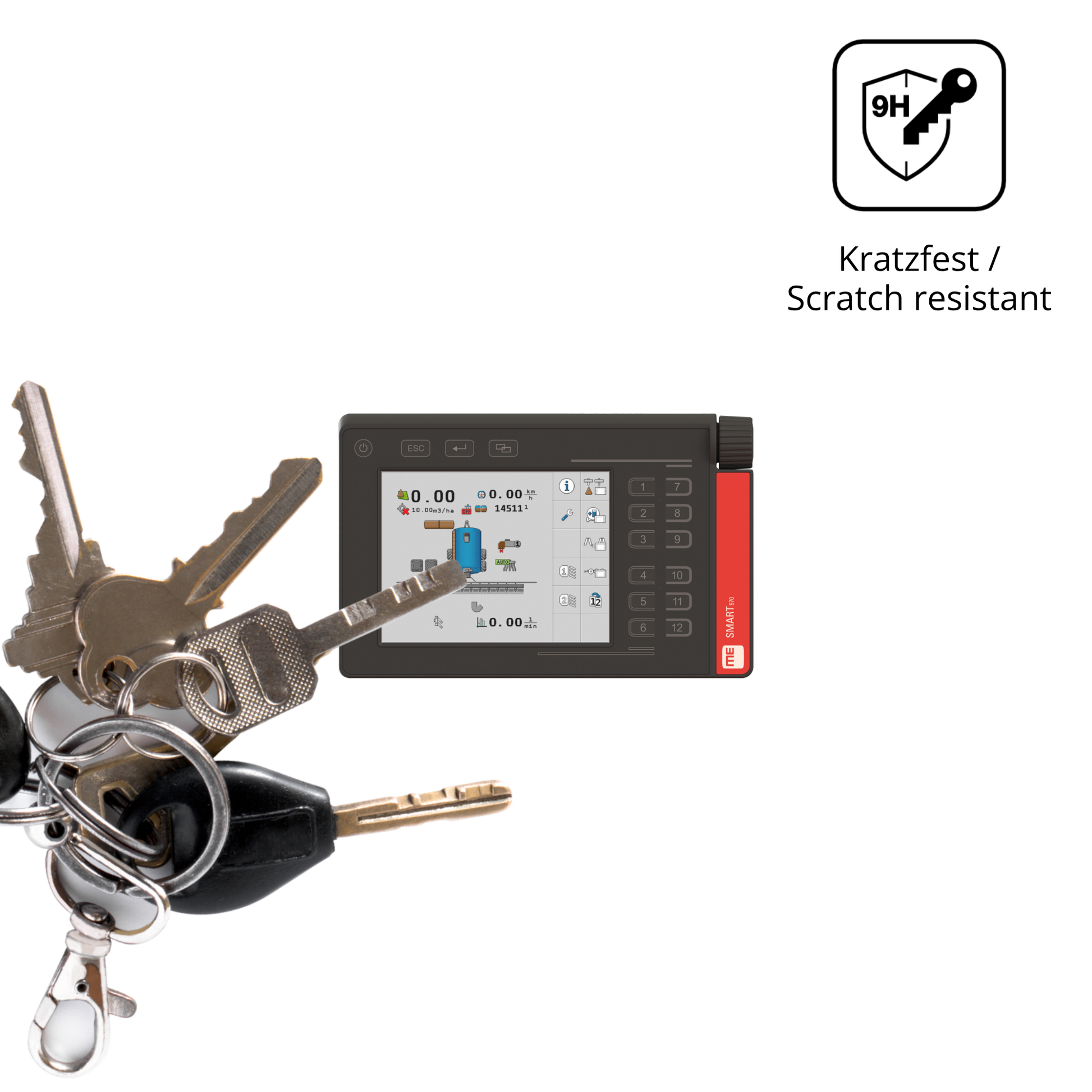 dipos Displayschutz für Müller Elektronik SMART570, mattierte Oberfläche, robuste Festigkeit und perfekte Passform