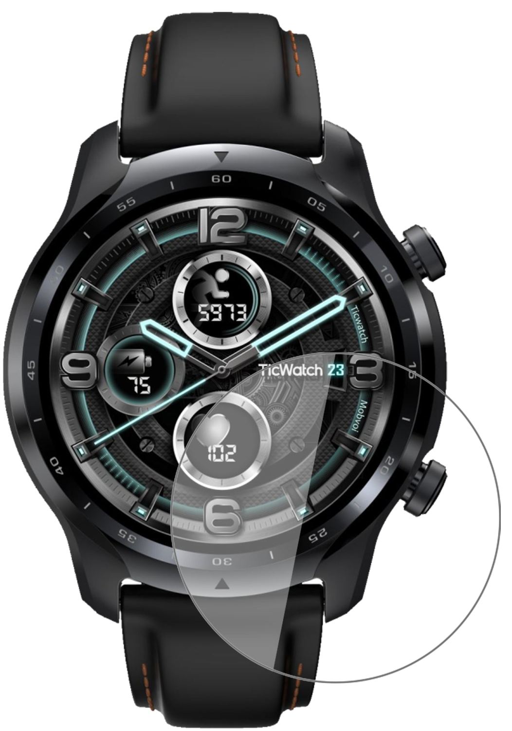 1x 9H Schutzfolie für Mobvoi TicWatch Pro 3 (47mm) Panzerfolie