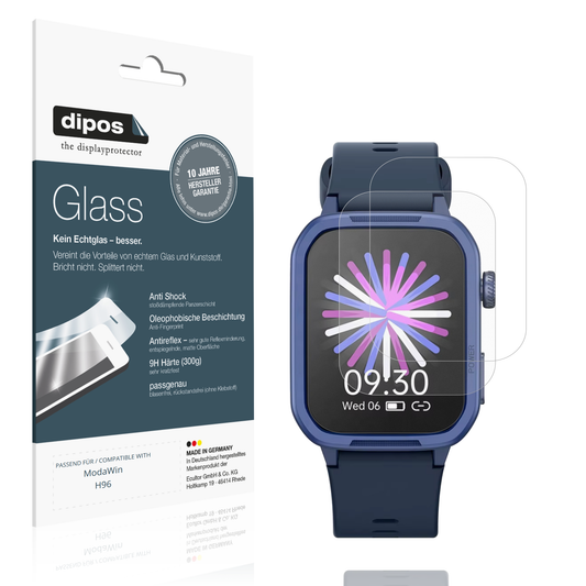Matte Displayschutzfolie von dipos passend für modawinh96, 9H kratzfest und blasenfrei montiert