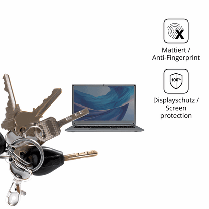 dipos Displayschutz für Morostron LeadBook T15 15.6 Zoll, mattierte Oberfläche, Blickschutzfilter und perfekter Passform