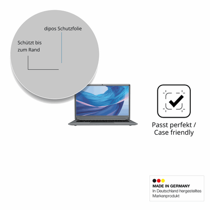 Schutzglasfolie mit optimaler Passform, zur Verwendung mit Hüllen geeignet