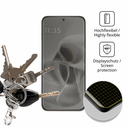 dipos Displayschutz für Motorola Edge 70 Pro, mit Blickschutzfilter und perfekter Passform auch für die Rundungen