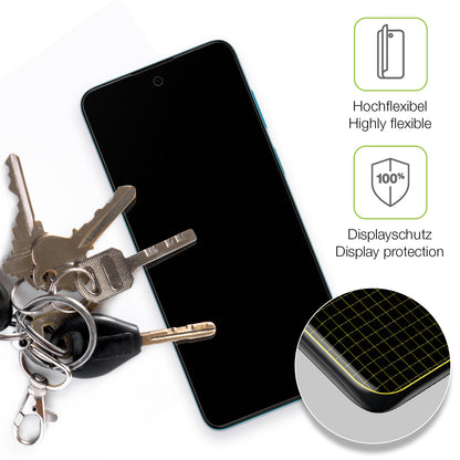 dipos Displayschutz für Motorola Moto G22, transparente Oberfläche, perfekte Passform auch für die Rundungen