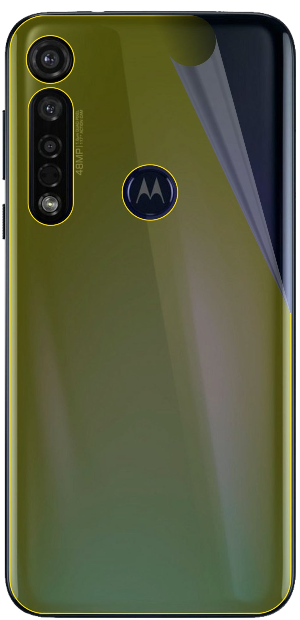 dipos Displayschutz für Motorola Moto G8 Plus Rückseite, transparente Oberfläche, geringe Dicke und perfekte Passform