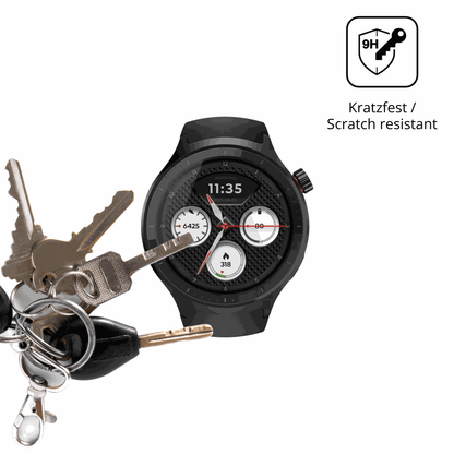 dipos Displayschutz für Motorola Moto Watch 2026 1.43 Zoll, transparente Oberfläche, perfekte Passform auch für die Rundungen