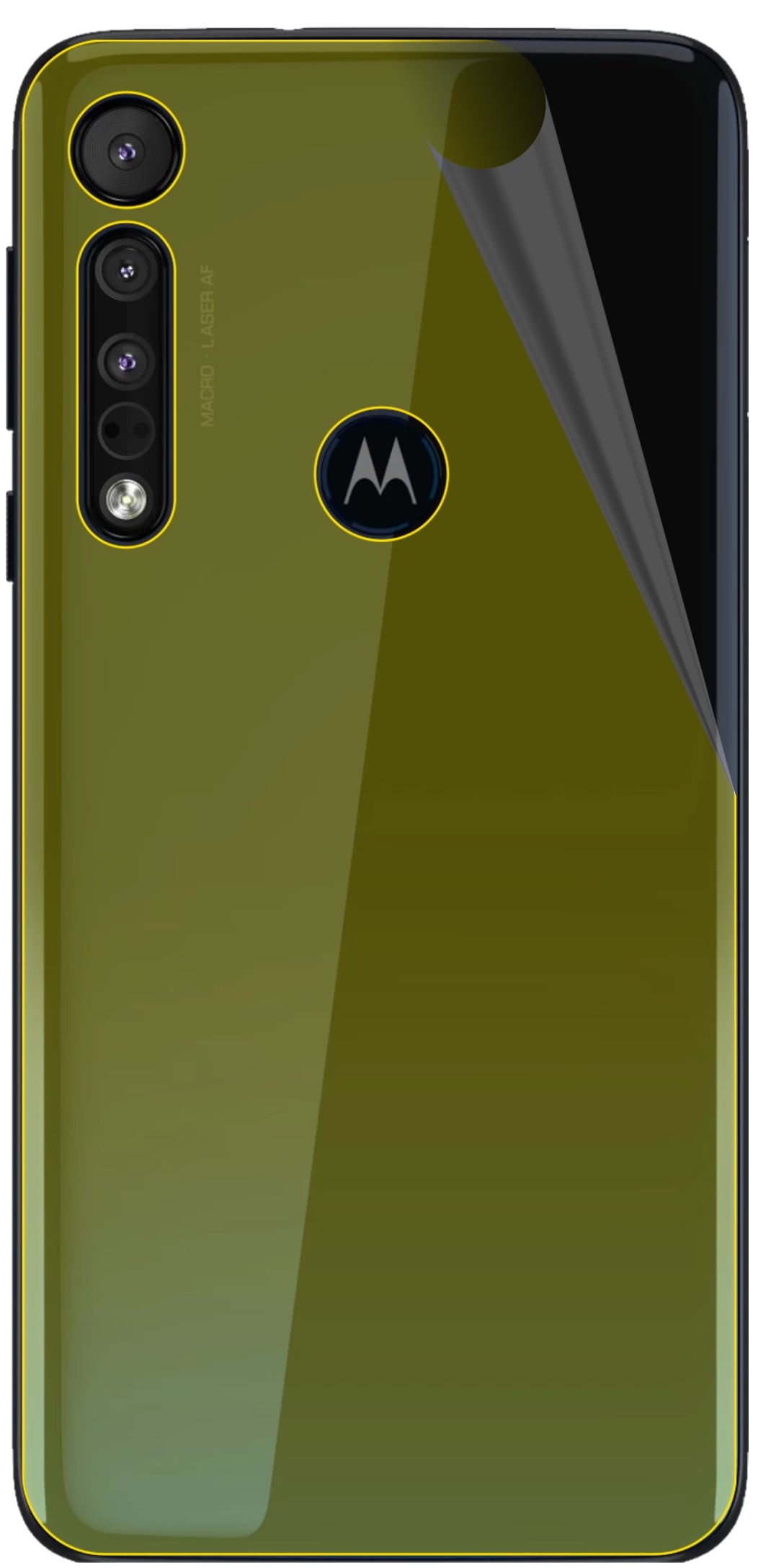 dipos Displayschutz für Motorola One Macro Rückseite, transparente Oberfläche, geringe Dicke und perfekte Passform