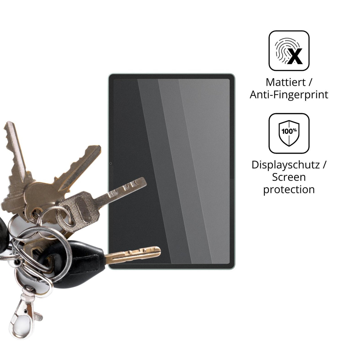 dipos Displayschutz für Motorola Pad 70 Groove, mattierte Oberfläche, Blickschutzfilter und perfekter Passform