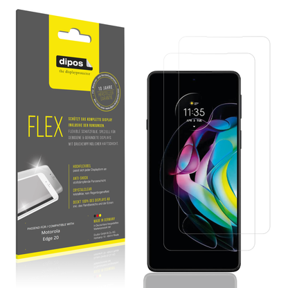 2x 3D Full Cover Schutzfolie für Motorola Edge 20
