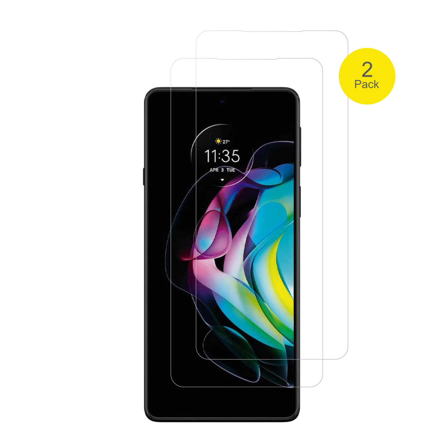 2x 3D Full Cover Schutzfolie für Motorola Edge 20
