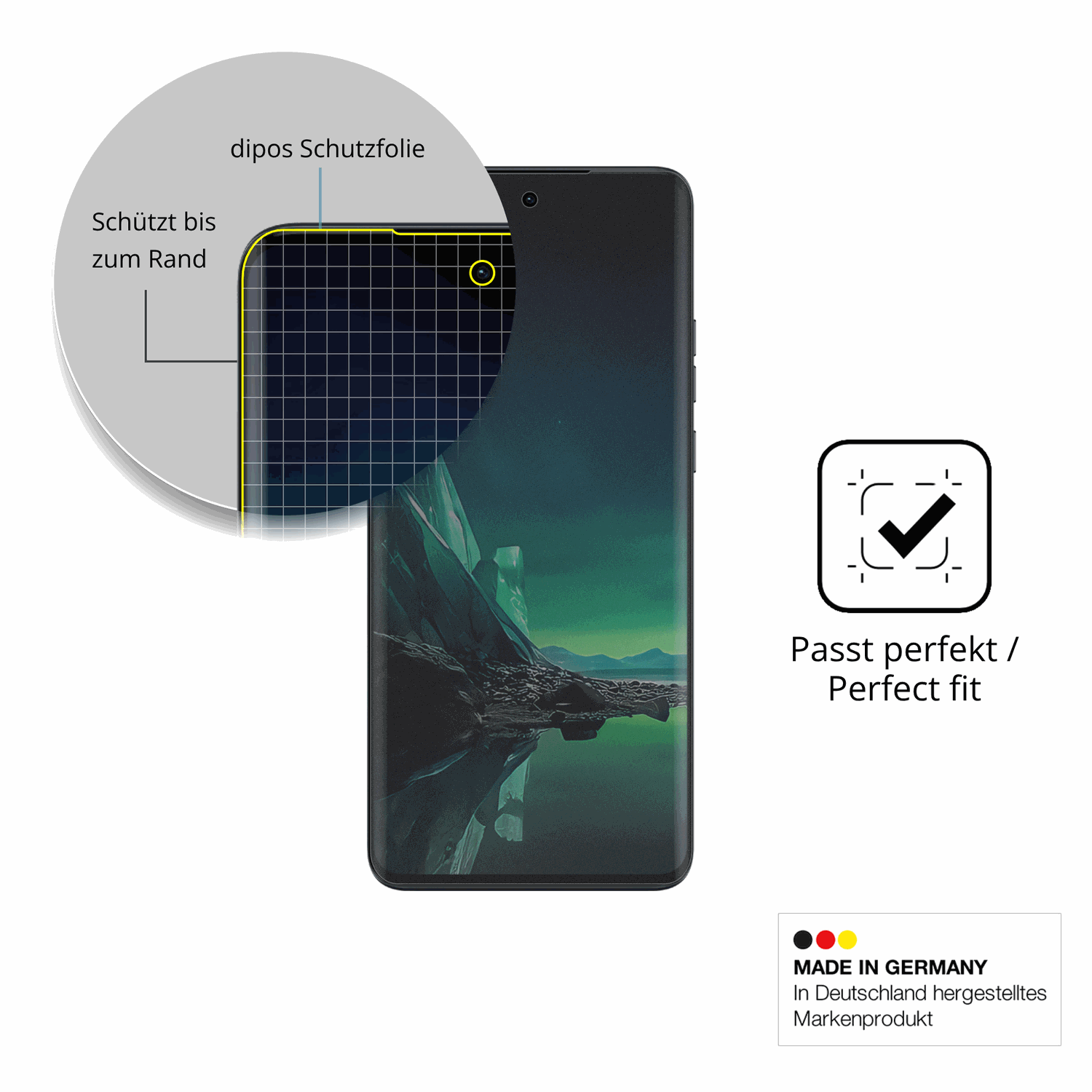 Schutz gegen Kratzer auf dem Motorola Edge 40 Neo Glas durch Schlüssel, Stöße gegen die Tischkante oder Stürze