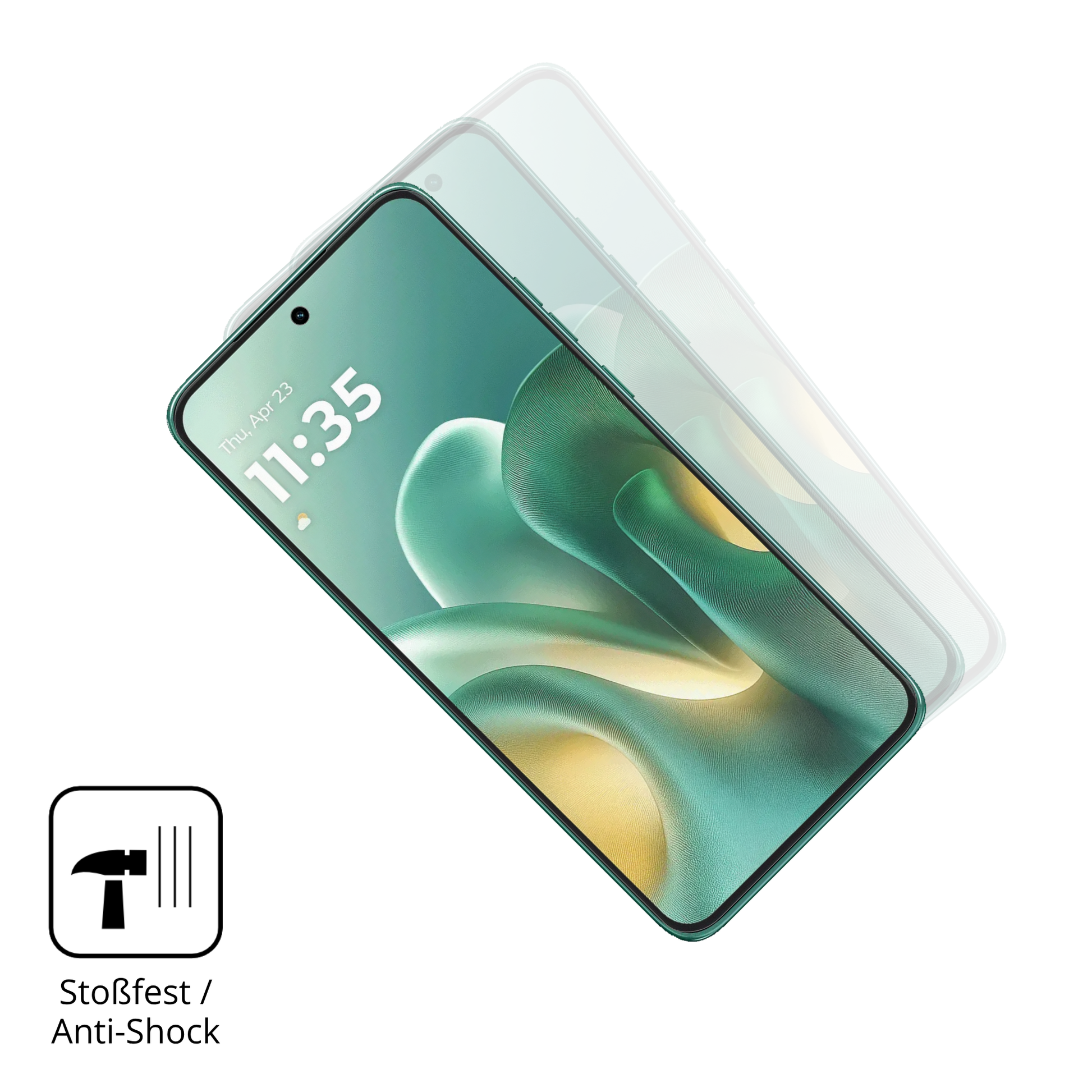 Schutz gegen Kratzer auf dem Motorola Edge 60 Neo Glas durch Schlüssel, Stöße gegen die Tischkante oder Stürze