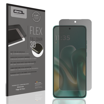 Blickschutzfolie von dipos passend für Motorola Edge 60 Neo, 100% Displayabdeckung und blasenfreie Montage