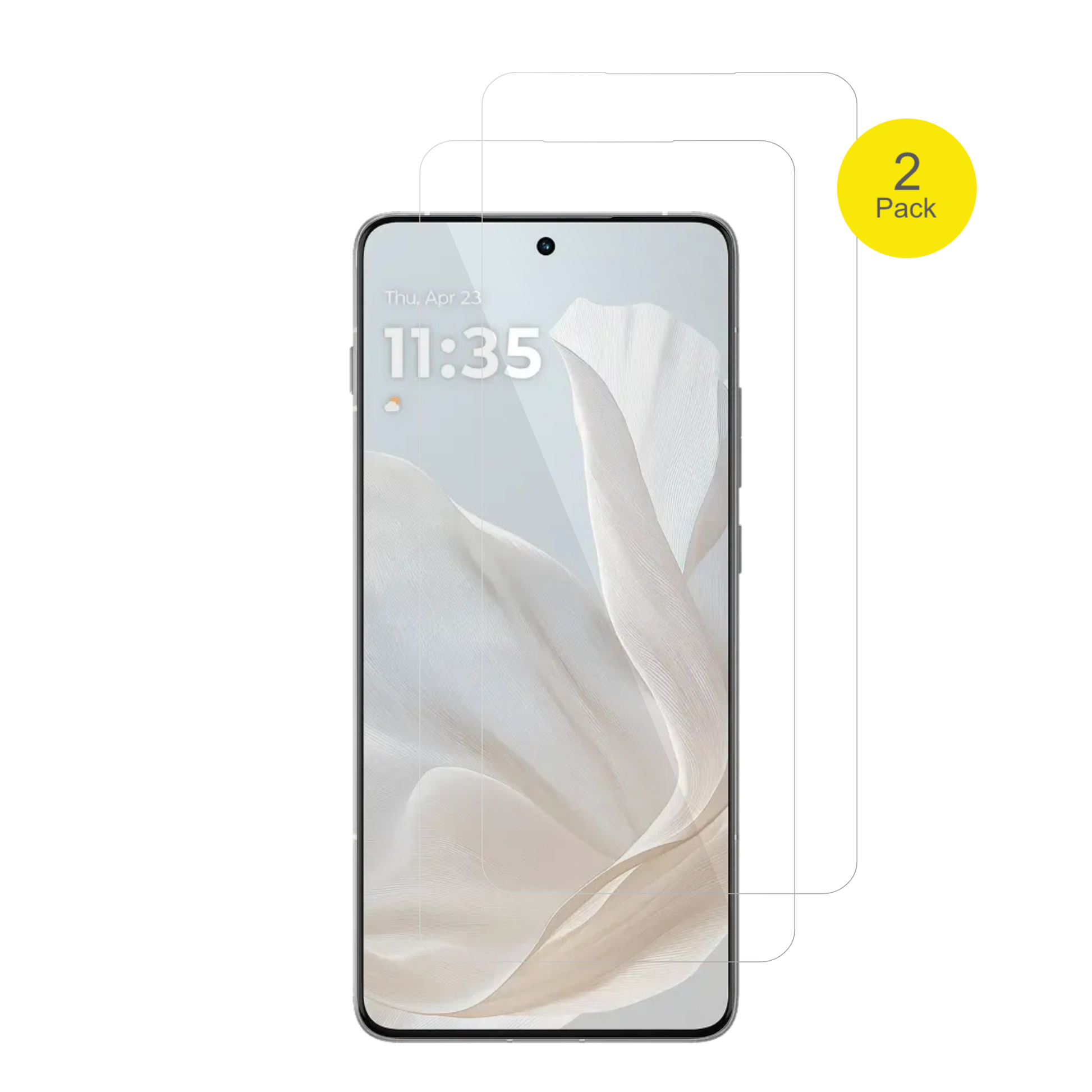 MotorolaEdge 70 Cloud Dancer mit aufgebrachter dipos Displayschutzfolie, glasklare Darstellung ohne Einschränkungen