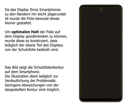dipos Displayschutz für Motorola G60S, transparente Oberfläche, perfekte Passform auch für die Rundungen