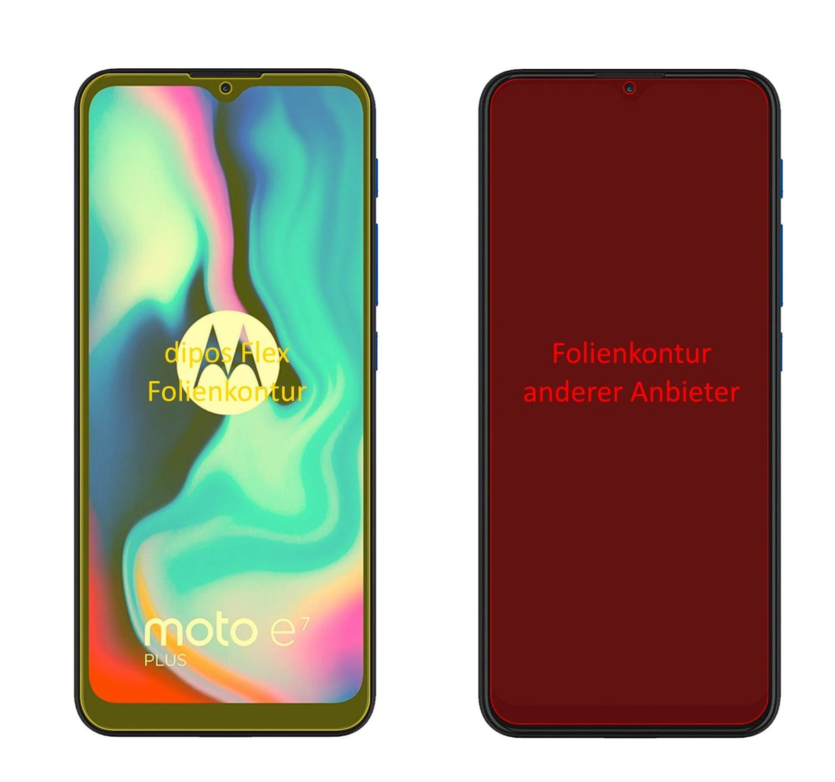 3x 3D Full Cover Schutzfolie für Motorola Moto E7 Plus