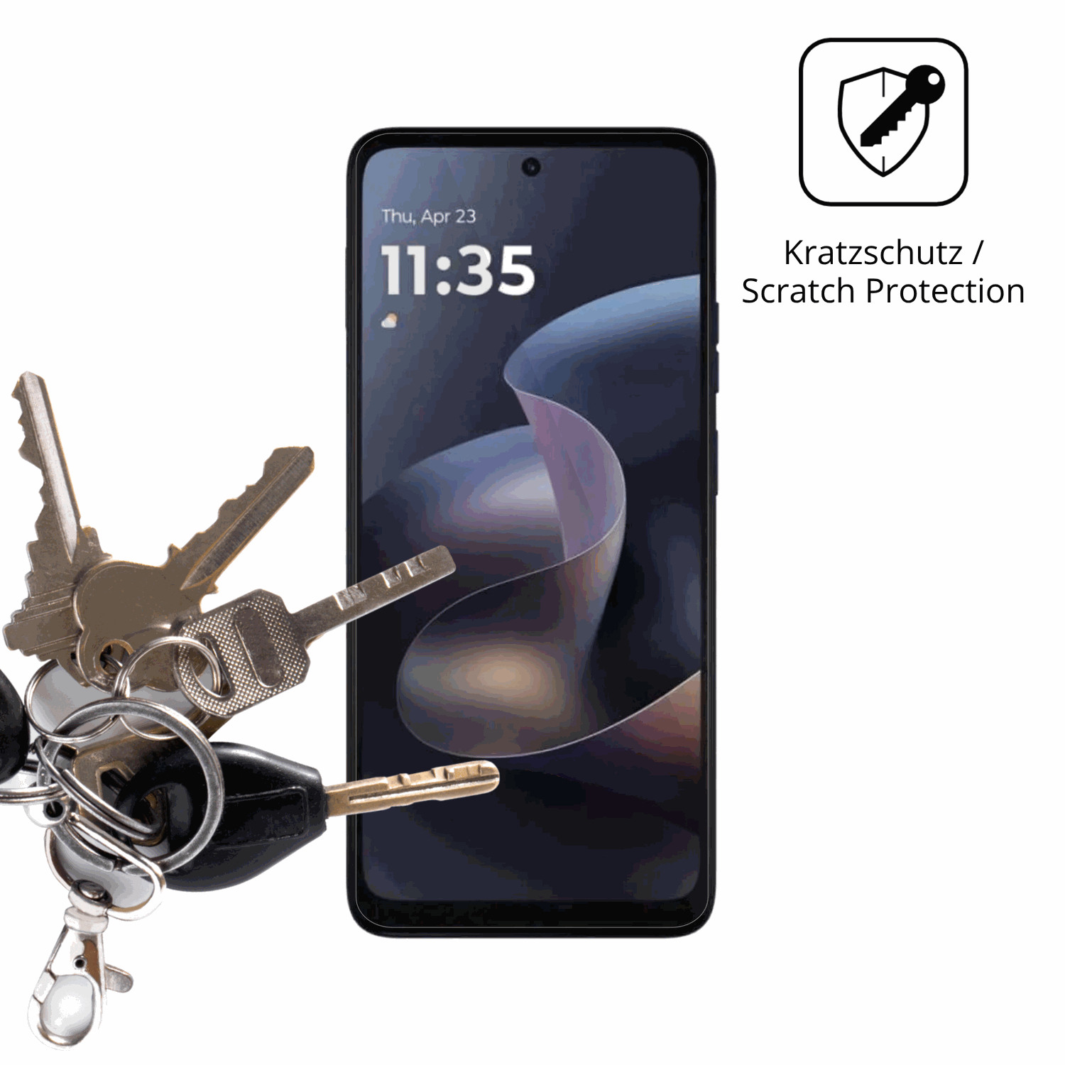 Schutz gegen Kratzer auf dem motorolamoto g 2026 Glas durch Schlüssel oder Ähnliches